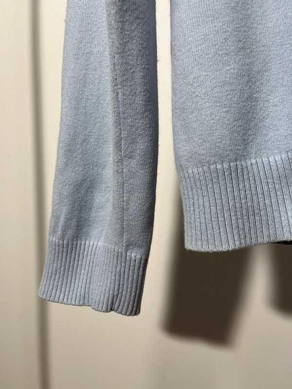 GAP męski jasnoniebieski sweter w serek z kaszmirem