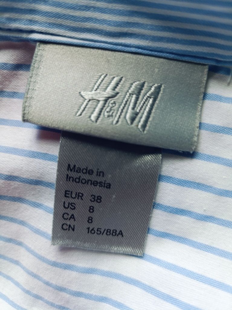 Koszula damska H&M biała w niebieskie paski