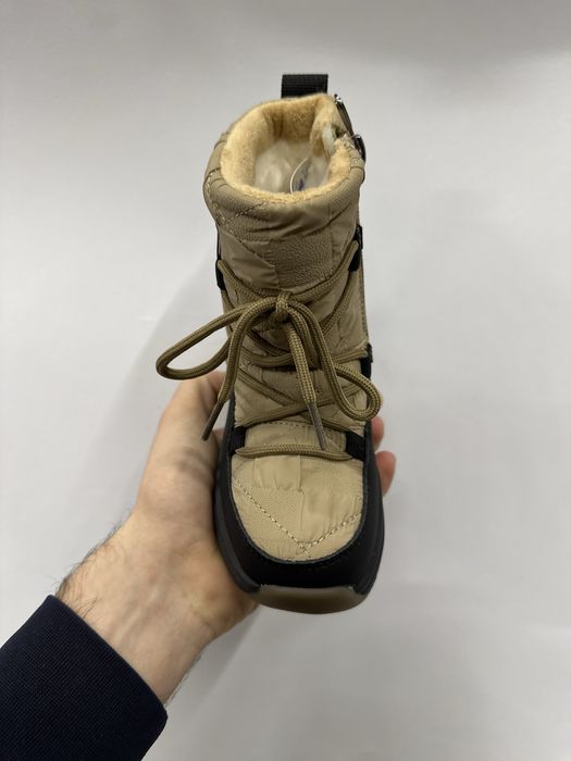 Черевики зимові на овчині 21-26, коричневі ботинки дутіки, зима