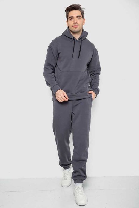 Костюм чоловічий на флісі, колір сірий, чорний"Ager"