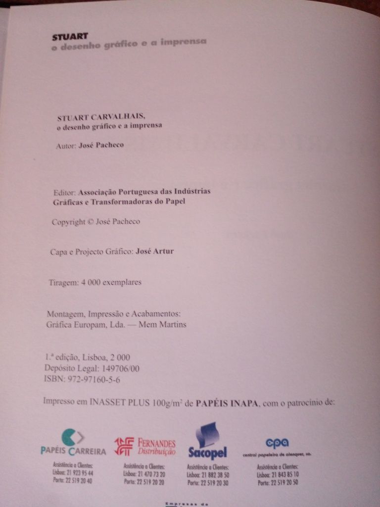 Livro STUART CARVALHAIS (1°Edição)por José Pacheco