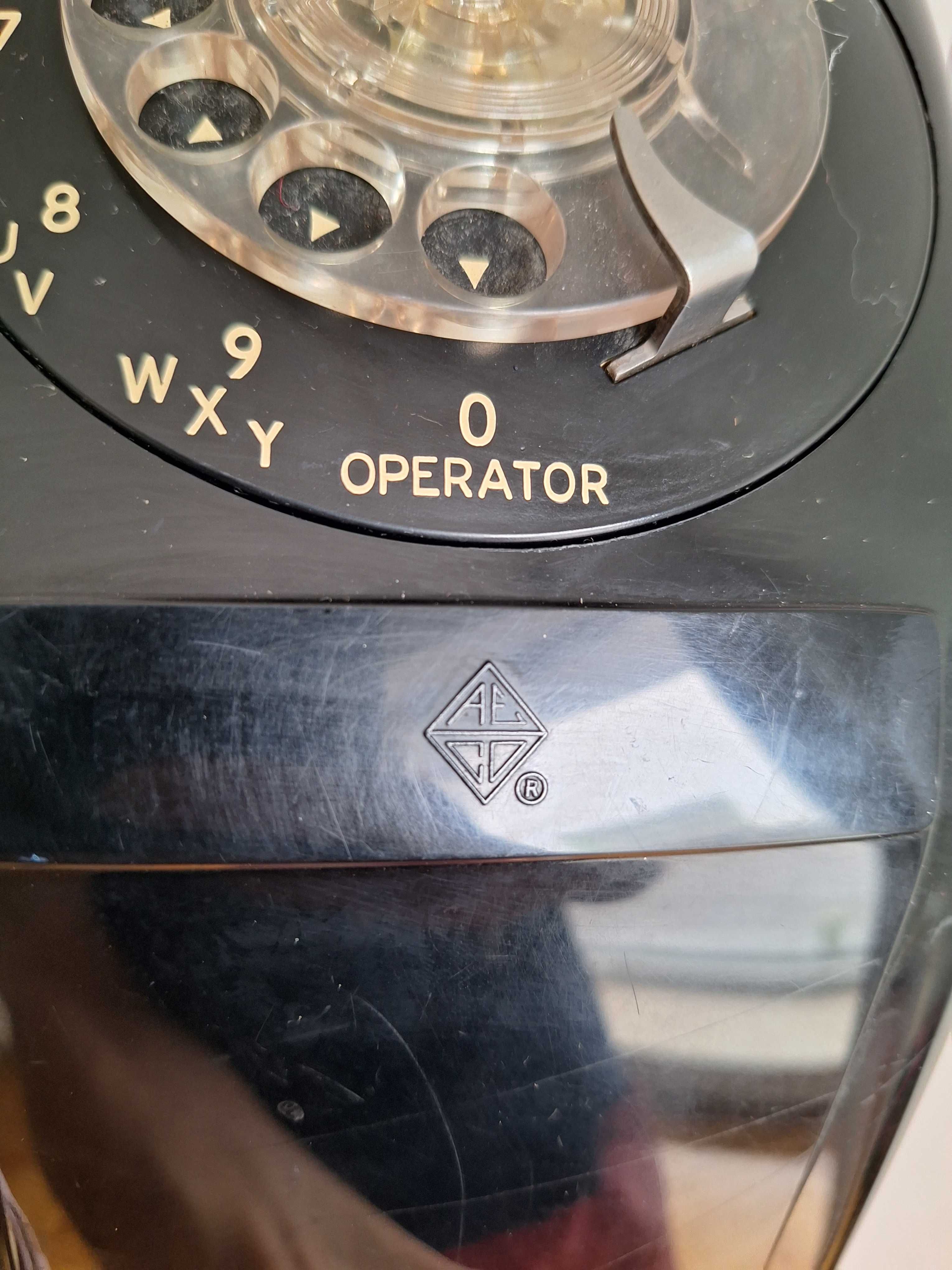 Vintage amerykański telefon analogowy AECO lata 60 - 70 ścienny