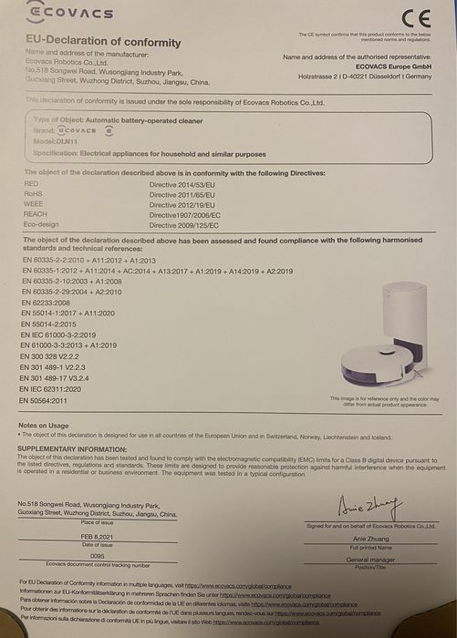 Робот пылесос «DEEBOT”ecovAcs