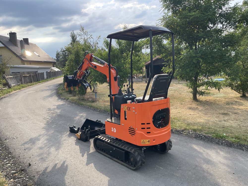 Nowa Minikoparka BRUTTO FV23% 3 łyżki, zrywak, hydrauliczny kciuk