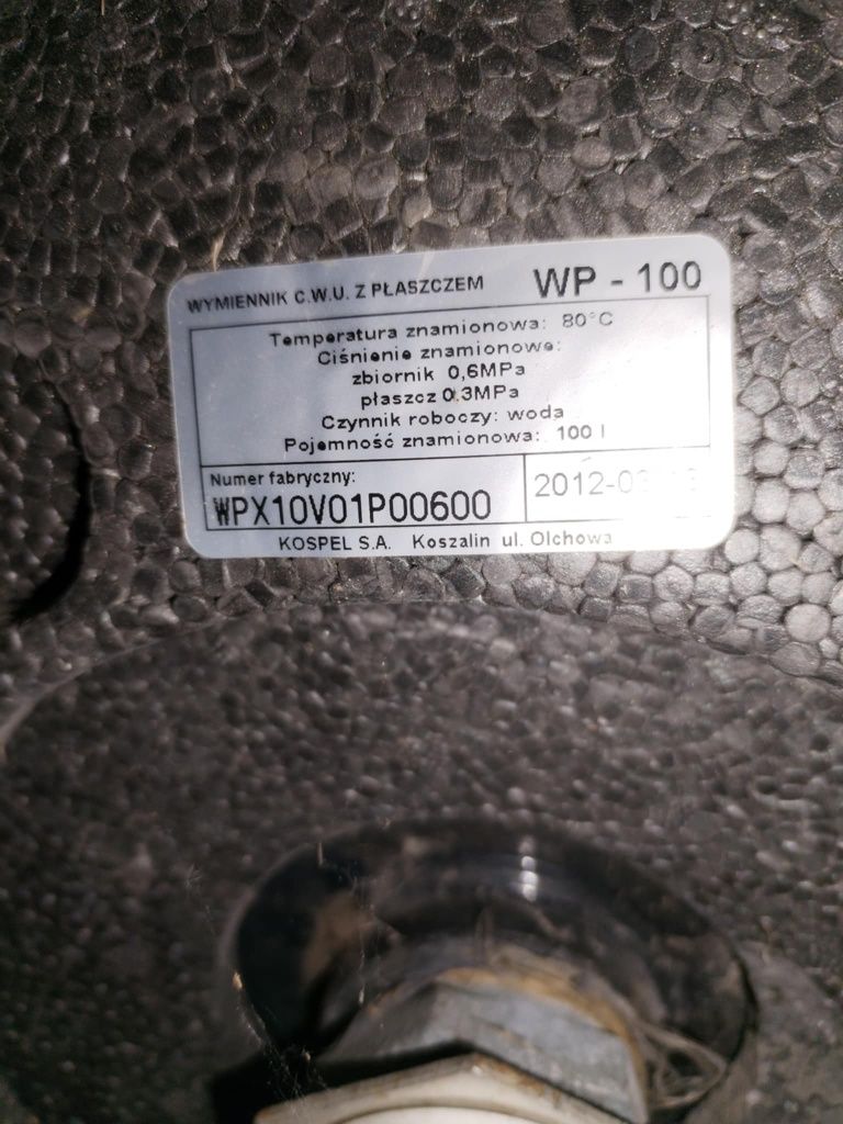 Bojler 100l z grzałką 1400w