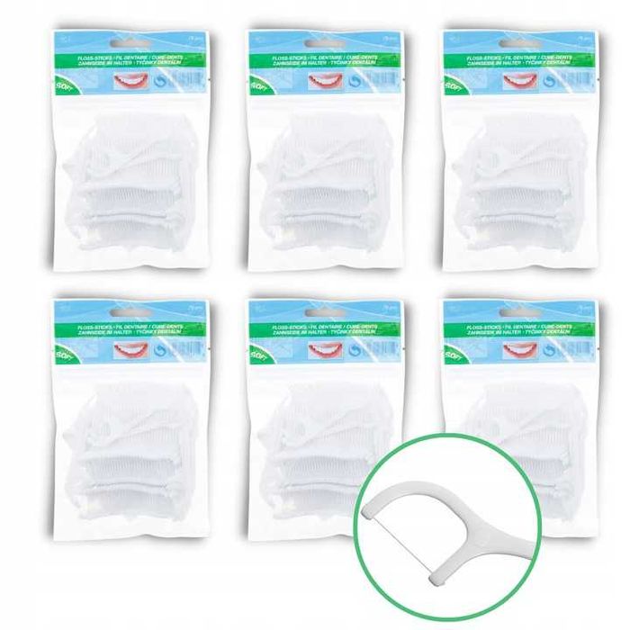 6x nić dentystyczna nitkowykałaczki do czyszczenia zębów 450 szt