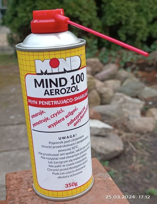 Mind 100 aerozol 350g jak WD40 smar wielofunkcyjny