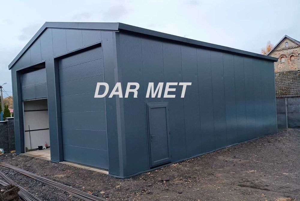 Hala Garaż Wiata Warsztat Magazyn Konstrukcja Stalowa Projekt Dar Met