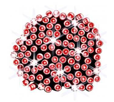 LAMPKI CHOINKOWE 1000 LED czerwone + flash flesz błysk 70m zewn grube