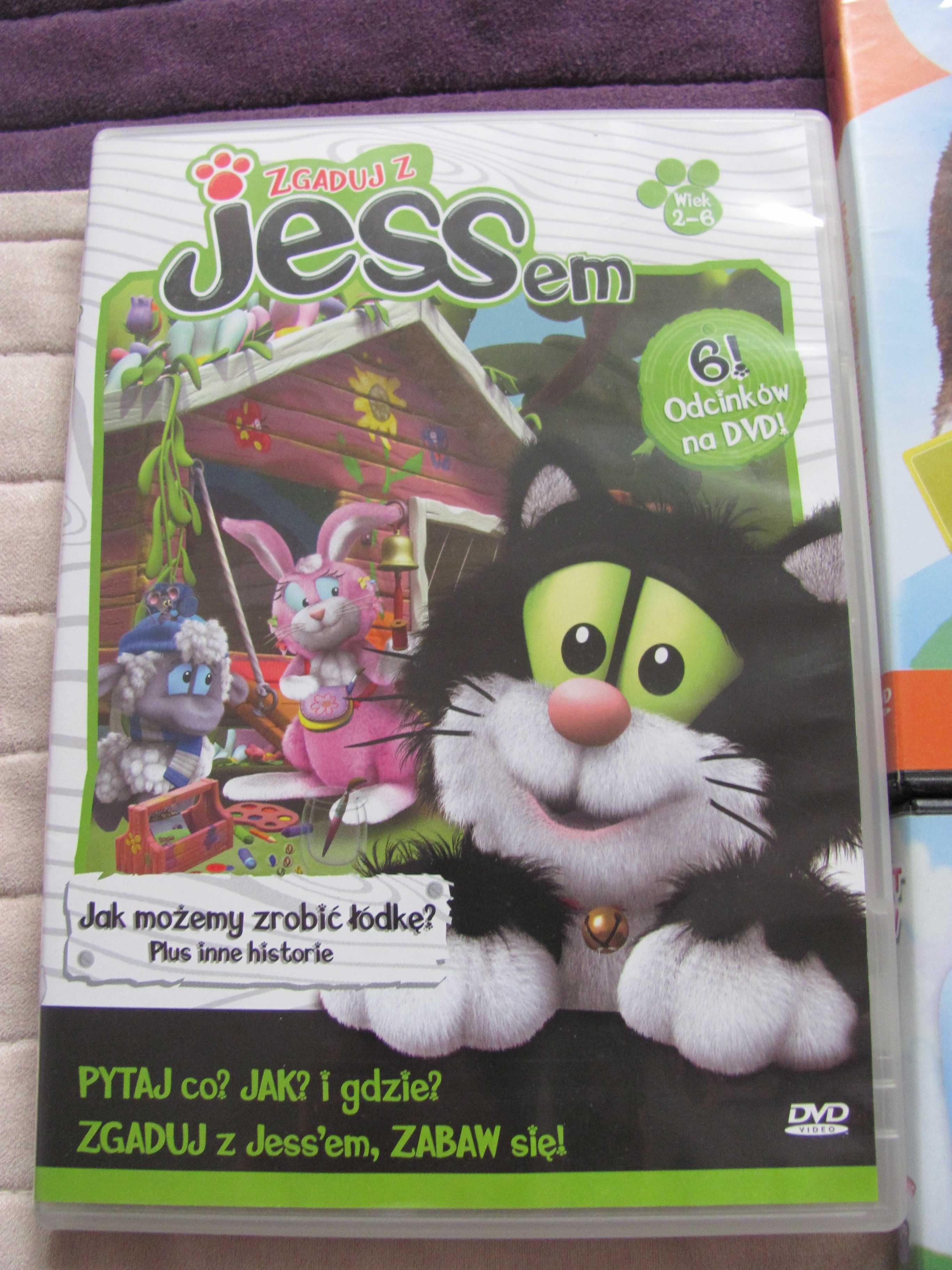 5 bajek DVD Jess, Troskliwe Misie, Pusia, Andy Pandy, Vipo