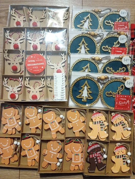 Mix zawieszek na choinkę Boże Narodzenie