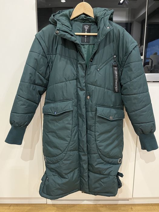 Reserved 164 kurtka zielona bezrekawnik