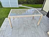 Stół ogrodowy - beżowy 150x80cm