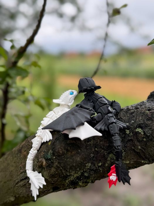 Фігурка, іграшка Беззубик (Toothless) — нічна фурія і біла фурія