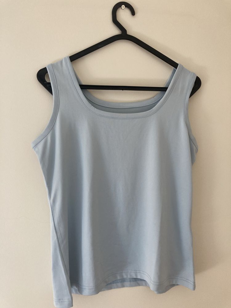 Camisola de alças basica azul bebe