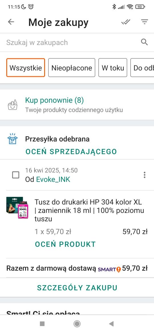 Sprzedam tusz do drukarki HP