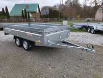 Neptun Przyczepa Neptun N7-302 2 KPS 320x168x40 koła pod spodem platforma 2 osie mocna rama  Nowa przyczepa Neptun 320x168x40 2 osie koła pod spodem Wrocław