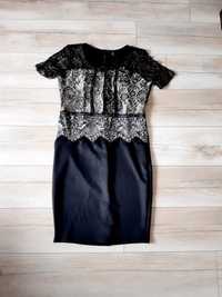 Nowa czarna elegancka sukienka XL