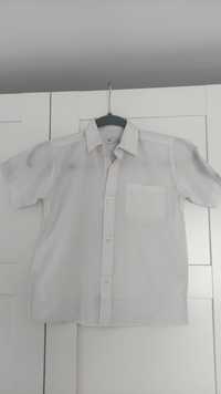 Biała koszula na krótki rękaw 110cm 5 lat