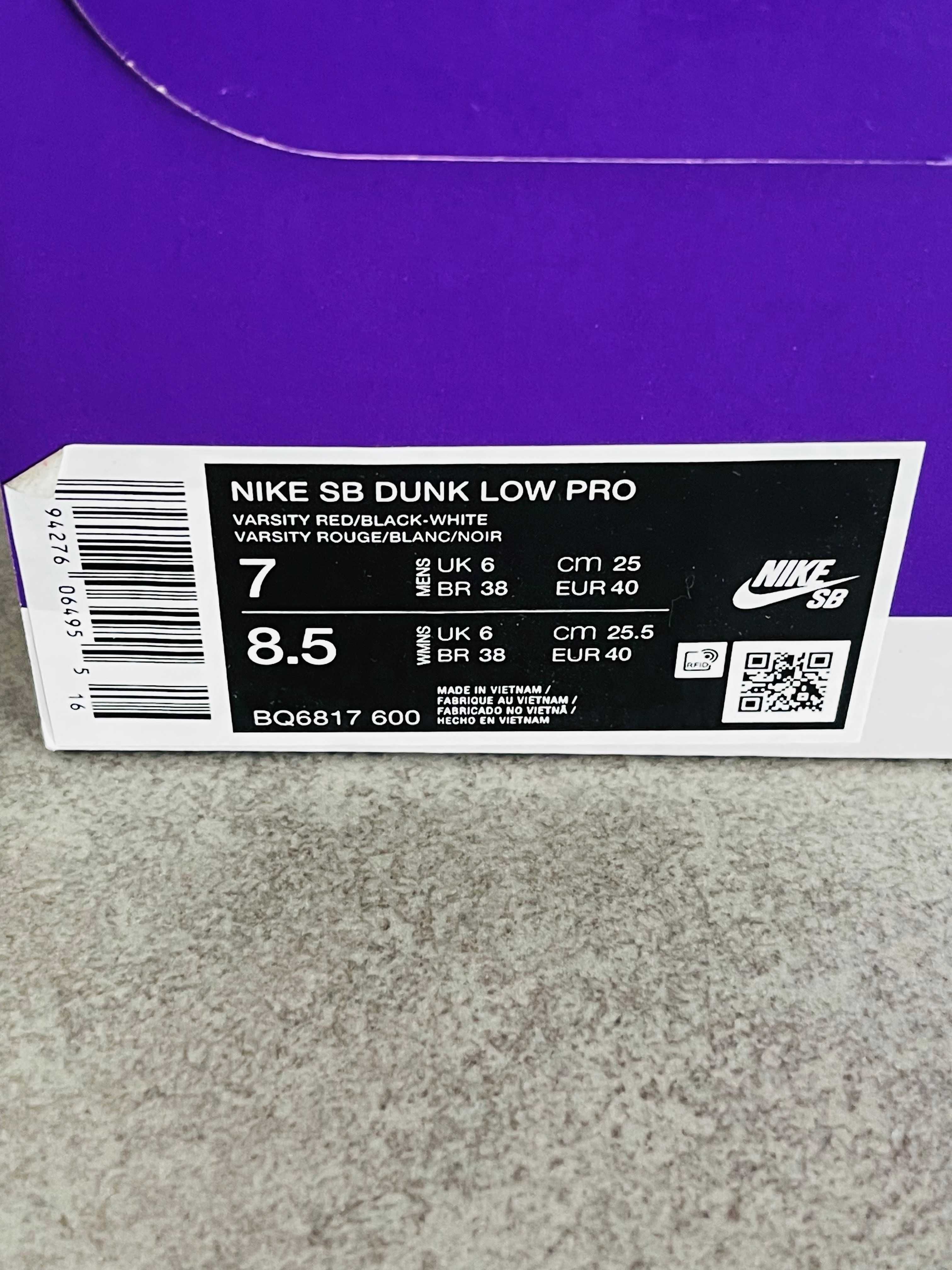 Nike Dunk SB Pro Chicago Jordan rozmiar 40 25cm wkładka Nowe