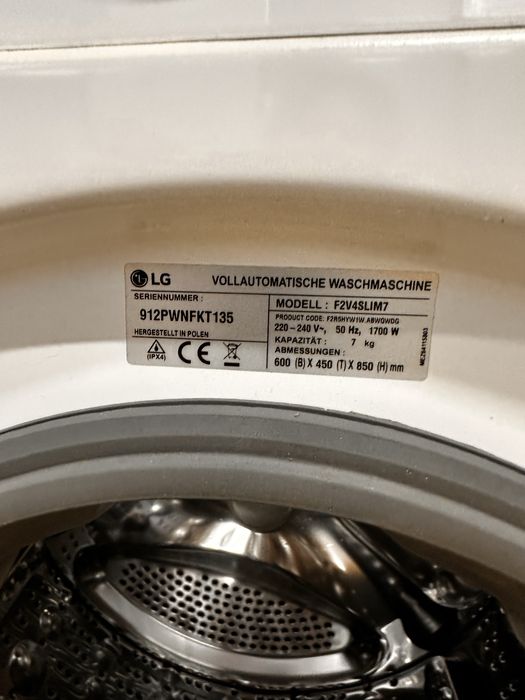 Пральна машина LG  F2V4SLIM7,привезена з Німеччини