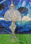 Duża ekskluzywna lampa kryształowa w stylu vintage retro