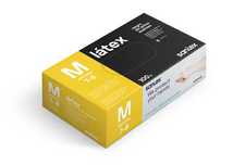 Luvas de látex preto da marca SANTEX