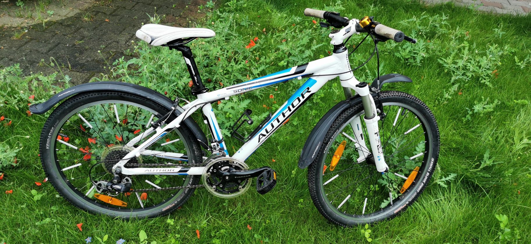 Rower dziecięcy author aluminiowa rama dwie przerzutki amortyzator 24"