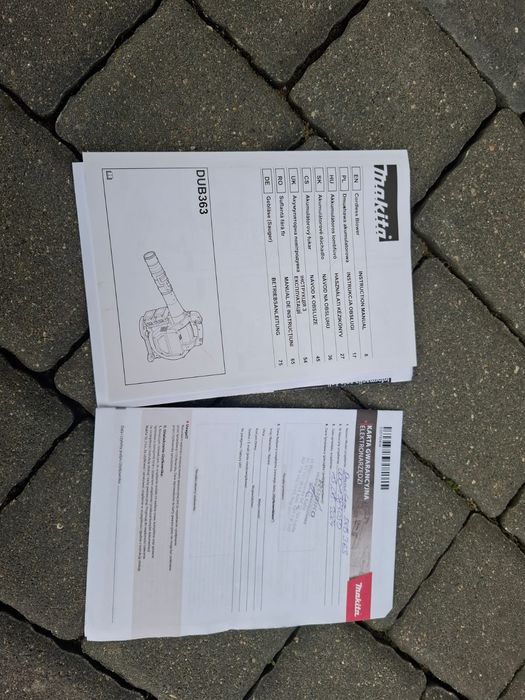 Makita dmuchawa odkurzacz do liści dup 363 2w1 Jak nowa! Na gwarancji