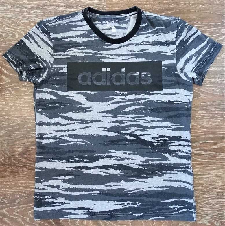 T-shirt ADIDAS rozm. M bluzka moro szara