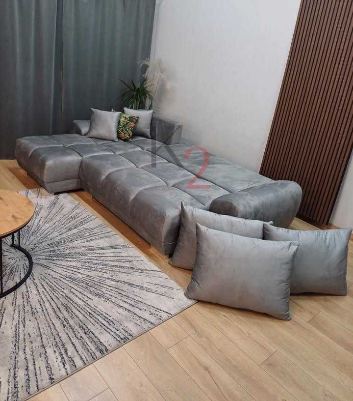 Narożnik Alaska  Rozkładana Sofa pikowana Kanapa Od Producenta+ GRATIS
