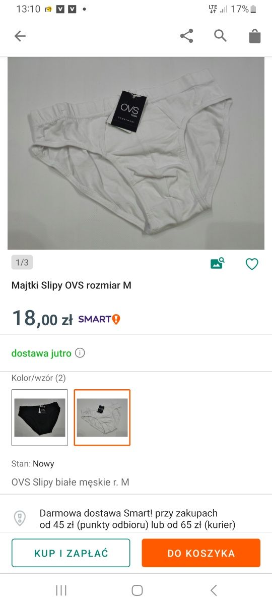 OVS nowe slipy majtki męskie zestaw 3 sztuki