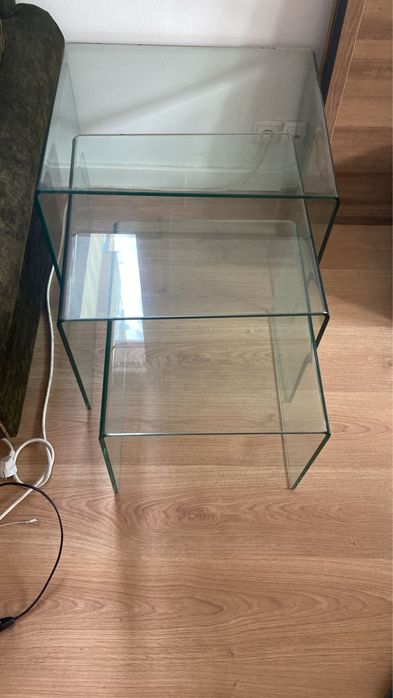 Mesa em vidro x 3