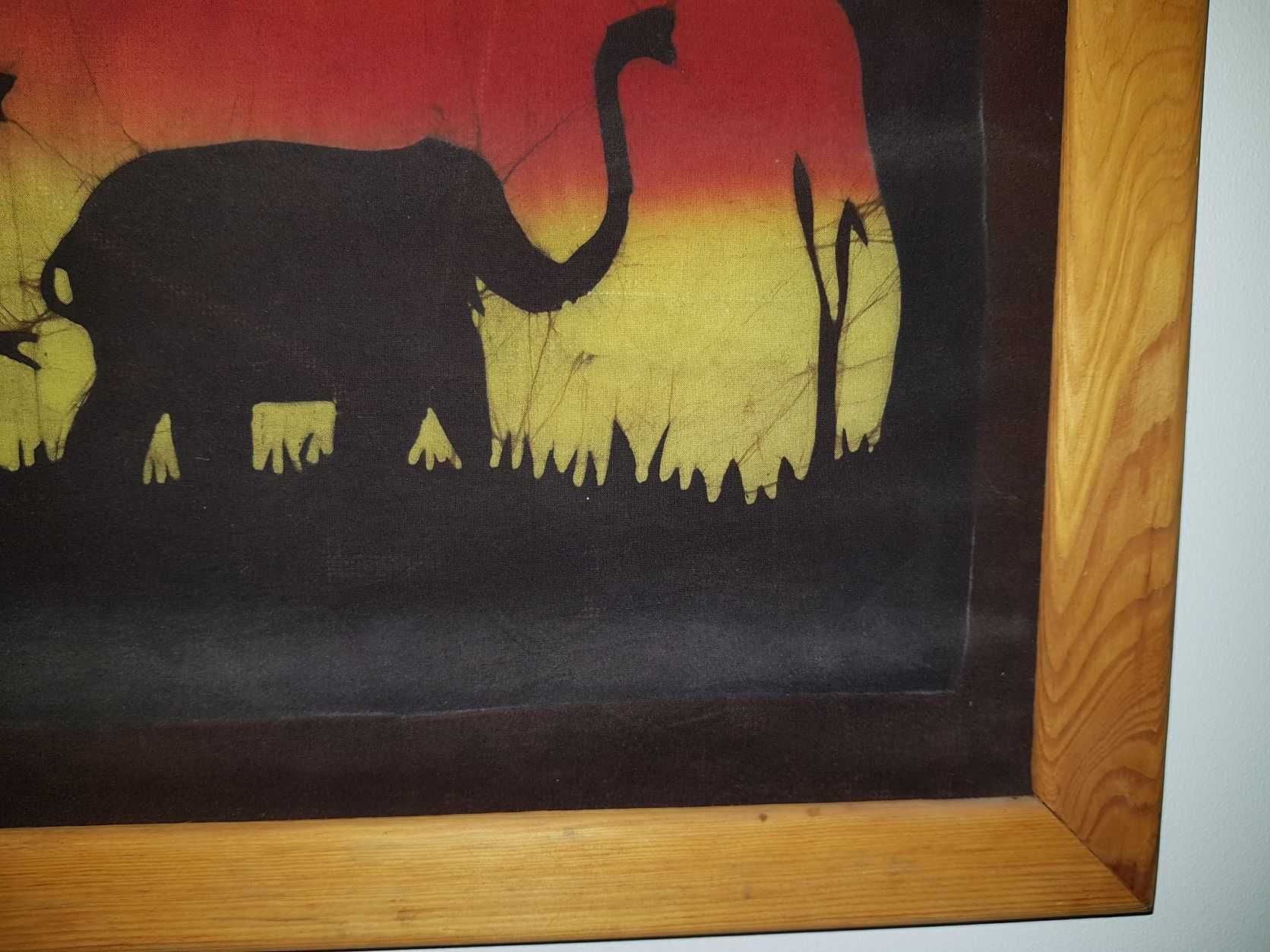 Obraz AFRYKA słoń SŁONIE 58 x 88 cm