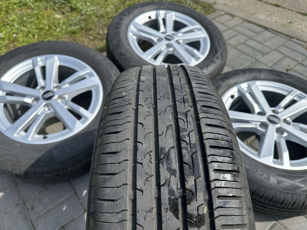 Koła Audi 5x112 R17 ET 40 215/65 17 Opony Conitnental dot 49/22 Nowe