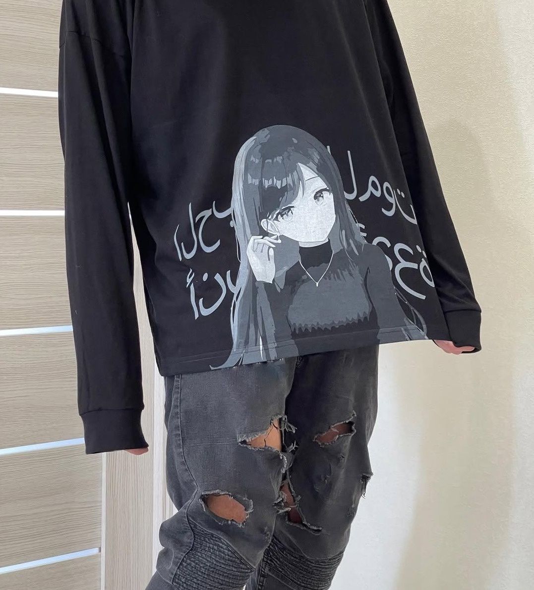 Shinigami Arabic waifu longsleeve