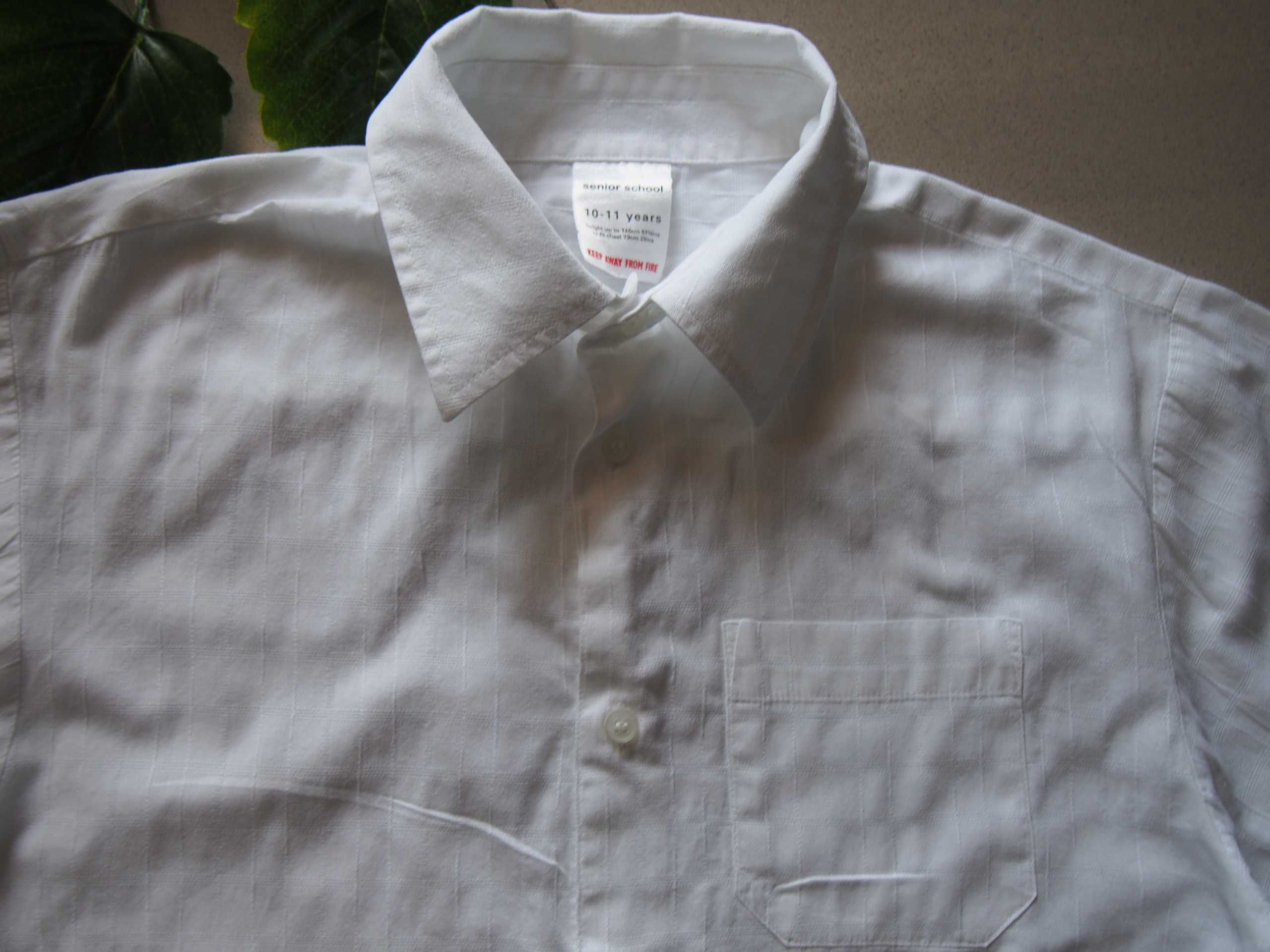 Koszula biała 146 cm (10-11 l) bawełna 100%