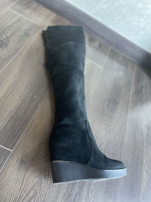 Ботфорди з натуральної замші