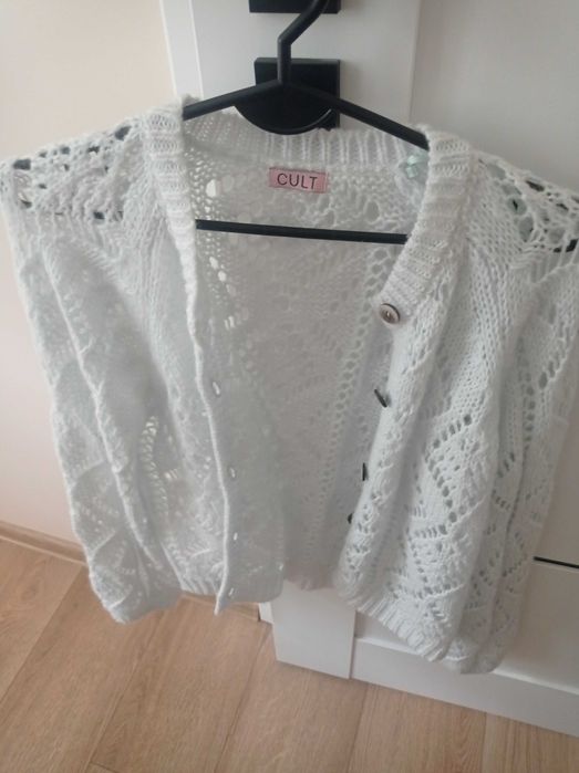 Sweter kardigan miętowy