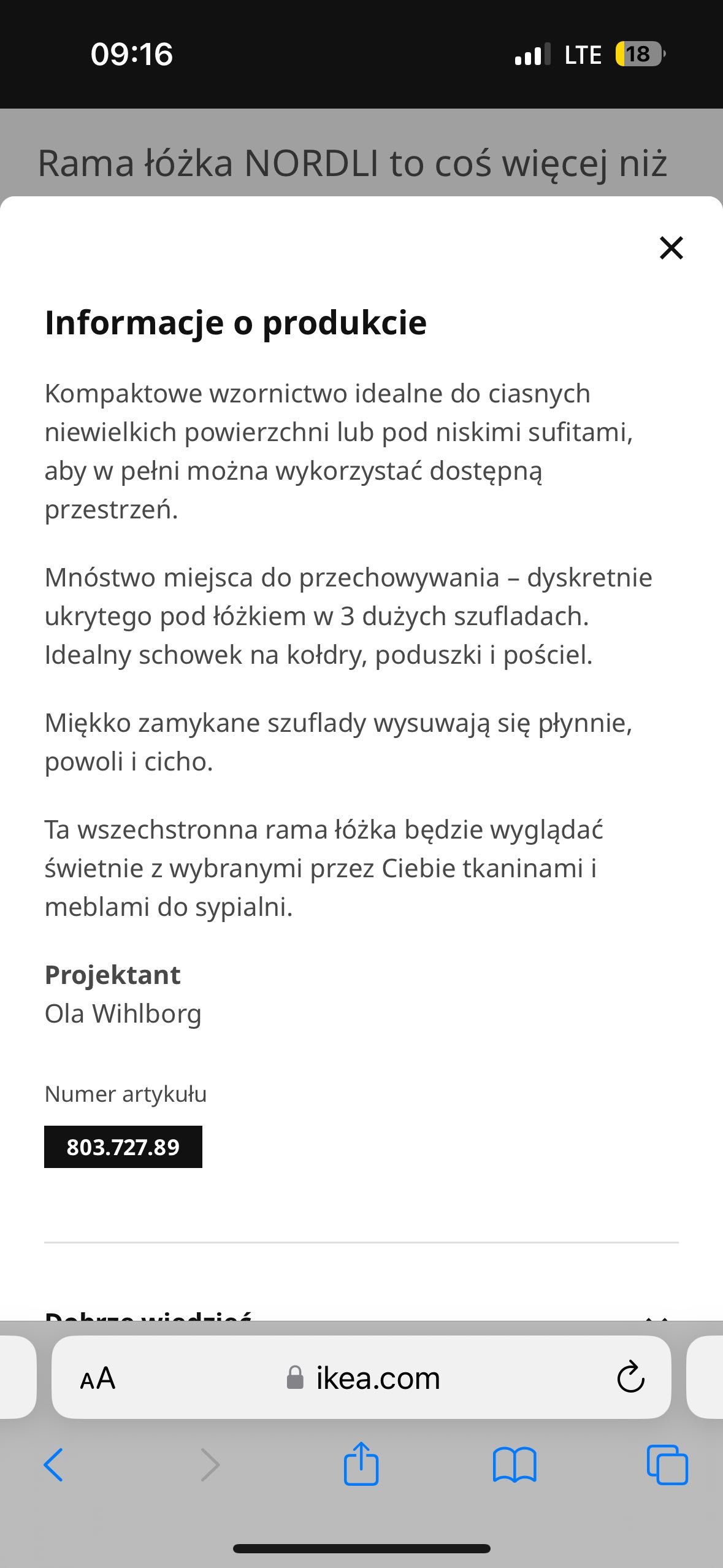 Czarne Łóżko Ikea Nordli