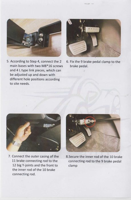 Ręczny  RGH do sterowania gazem i hamulcem dla  niepełnosprawnych