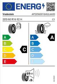 Używane 4 letnie opony Vredestein Ultrac 205 60 r16 92H  - 2 sezony