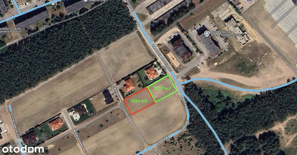 Działki budowlane w Golubiu-Dobrzyniu - 1034m2, 1237m2