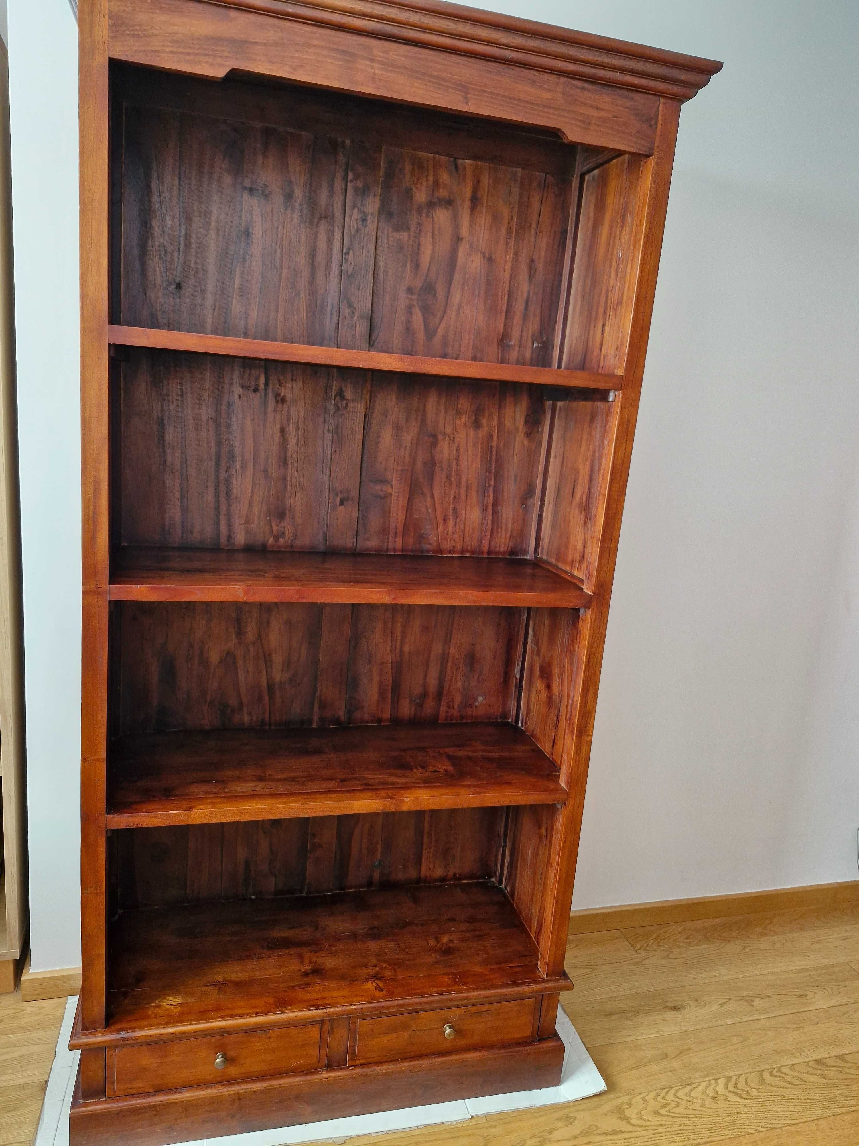biblioteczka / witryna z drewna tekowego