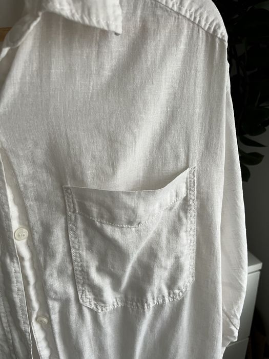 Lniana biala koszula H&m xs/S oversize