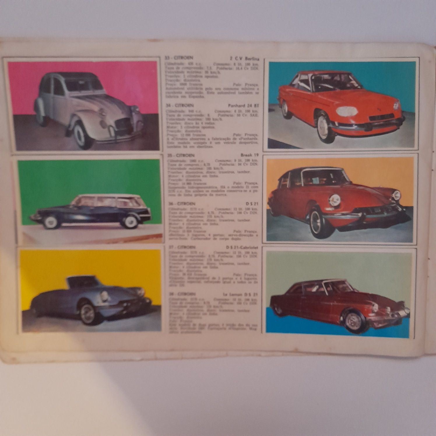 Caderneta de cromos Auto 1967.