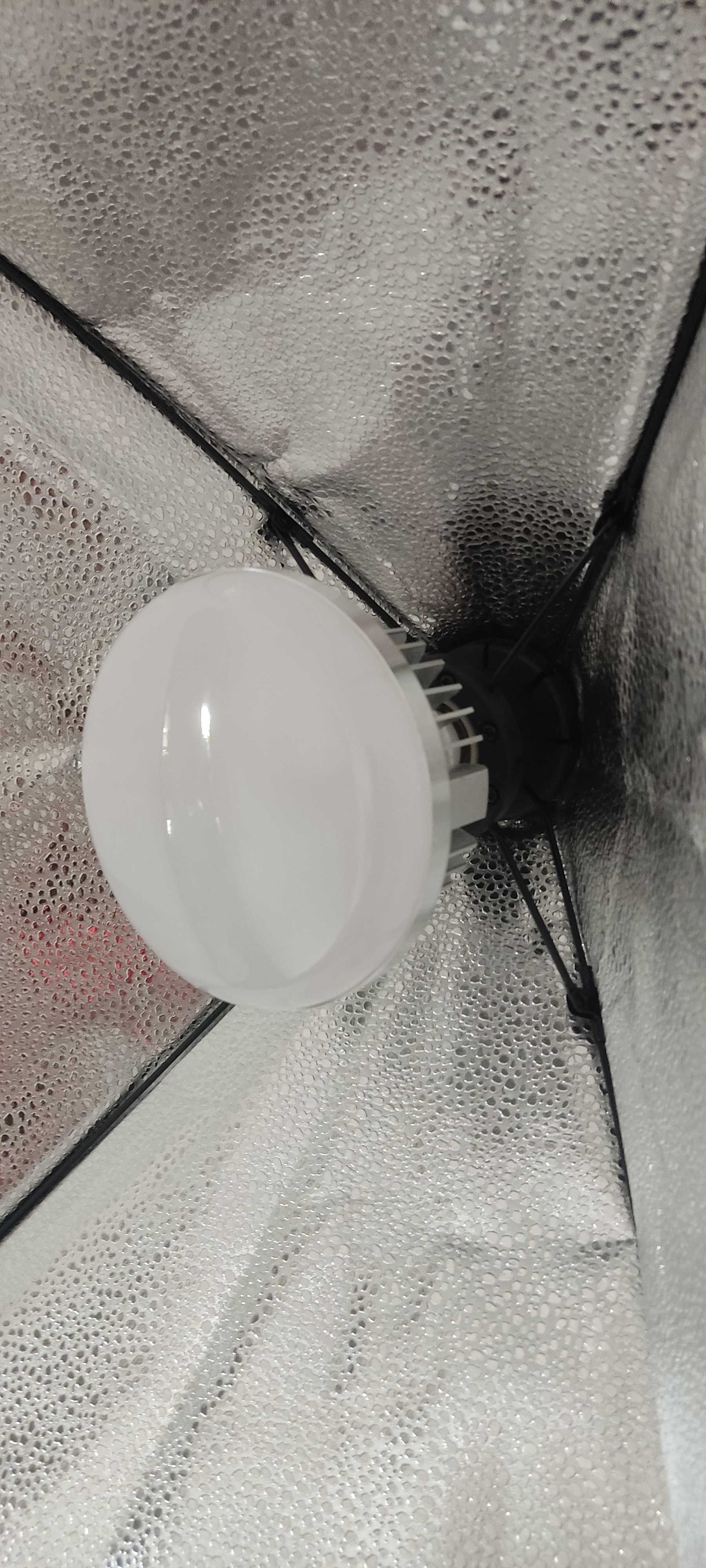 Foco luz , lâmpada, tripé, com comando e bolsa