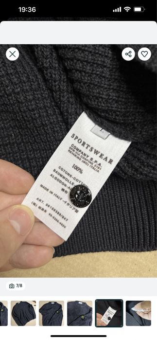 Вязаный свитер Stone Island оригинал винтаж размер L