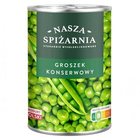 Горошок зелений Nasza spizarnia 400г. АСОРТИМЕНТ PESTO-ITALY.COM.UA