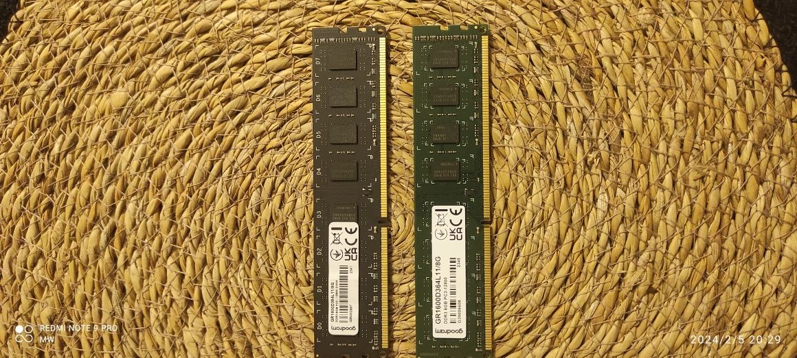 Ram Goodram DDR 3 1600 mHz 2x8 GB